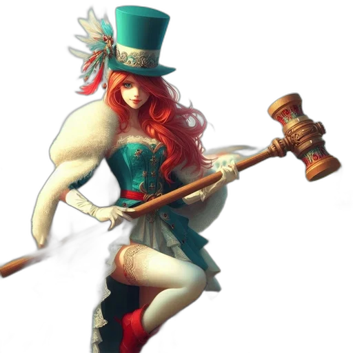 staff, hat, weapon, fantasy art transparent PNG cut-out