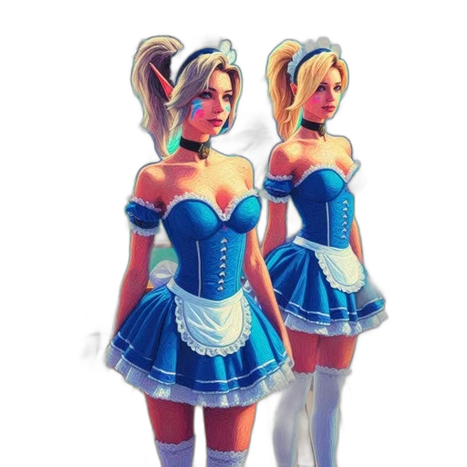 dress, concept art, 3d render, comic book art transparent PNG cut-out