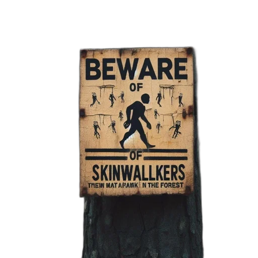 warning, sign, posted, tree transparent PNG cut-out