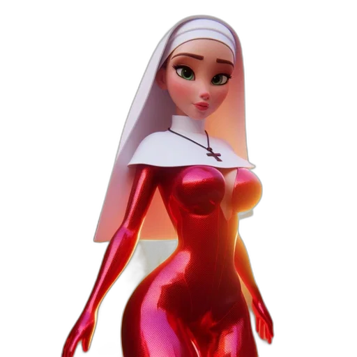 dress, robot, 3d render, concept art transparent PNG cut-out