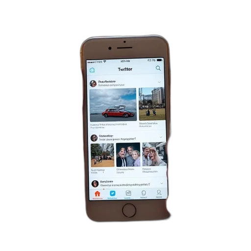 iphone, showing, twitter, app transparent PNG cut-out
