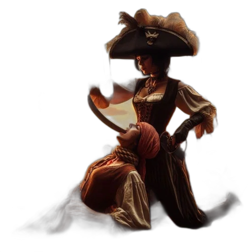 hat, dress, crown, staff transparent PNG cut-out