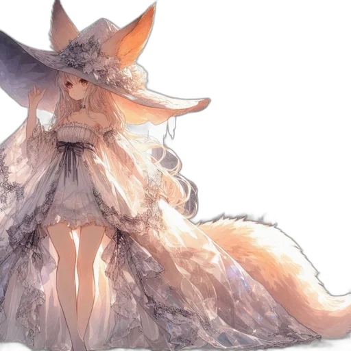 dress, creature, hat, dragon transparent PNG cut-out