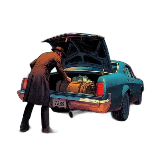 car, jacket, robot, concept art transparent PNG cut-out