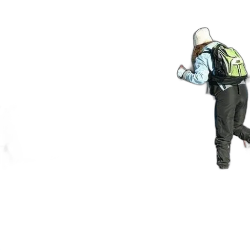 jacket, staff, hat, robot transparent PNG cut-out