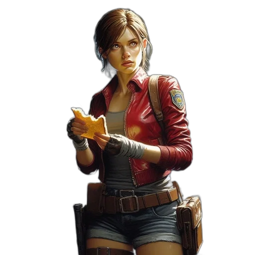 jacket, weapon, staff, concept art transparent PNG cut-out