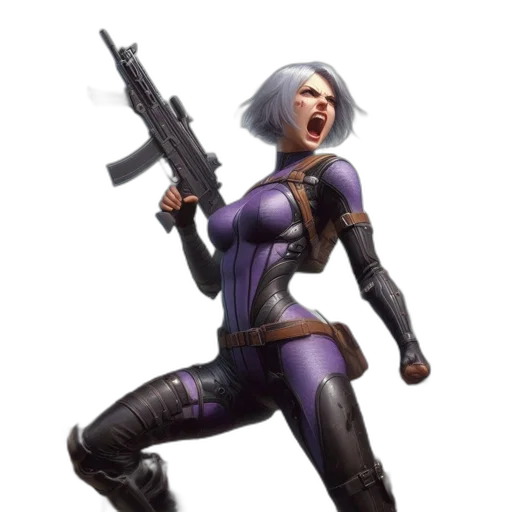 weapon, concept art, cyberpunk, 3d render transparent PNG cut-out