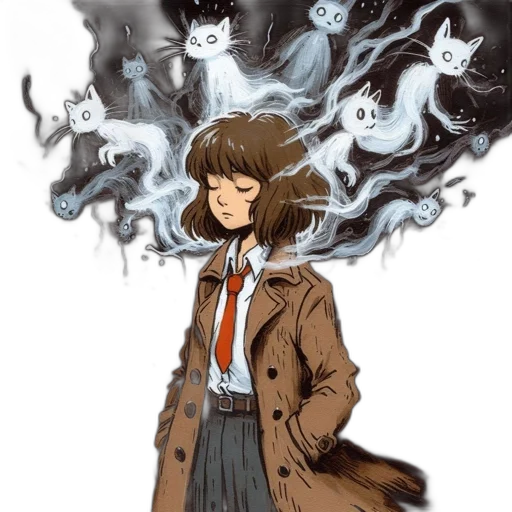 jacket, hair, mask, creature transparent PNG cut-out