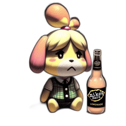 bottle, food, animal, 3d render transparent PNG cut-out