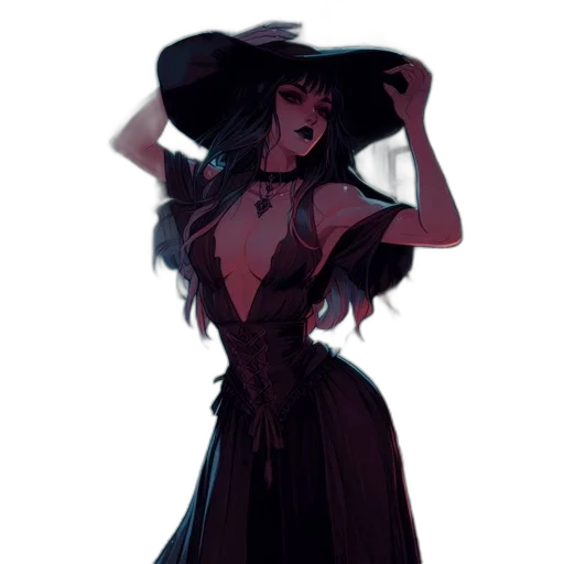 dress, crown, hat, creature transparent PNG cut-out