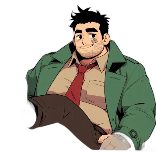 jacket, staff, cartoon, concept art transparent PNG cut-out
