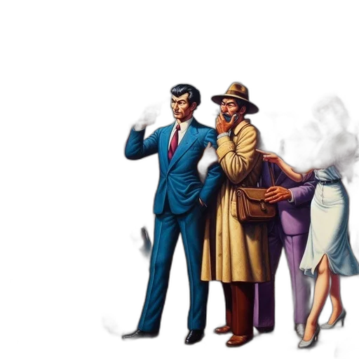 staff, jacket, umbrella, concept art transparent PNG cut-out