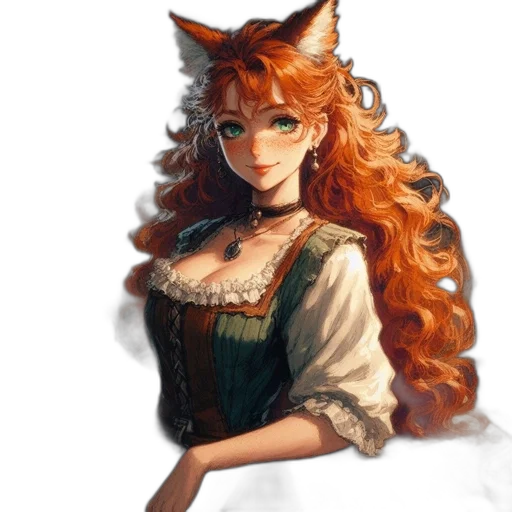dress, staff, fantasy art, anime transparent PNG cut-out