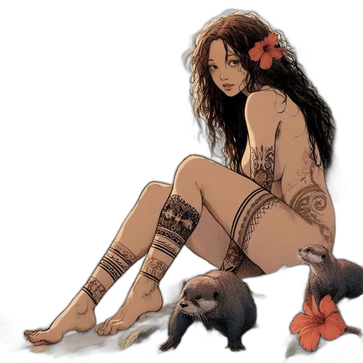concept art, fantasy art, watercolor, comic book art transparent PNG cut-out