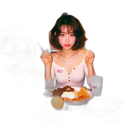 food, dress, jacket, face transparent PNG cut-out