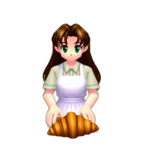 food, dress, staff, 3d render transparent PNG cut-out