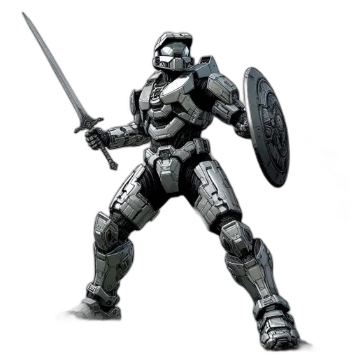 robot, weapon, sword, concept art transparent PNG cut-out