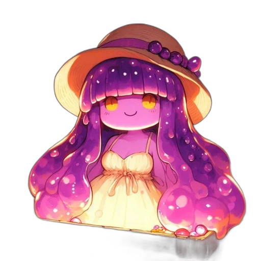 hat, dress, creature, staff transparent PNG cut-out