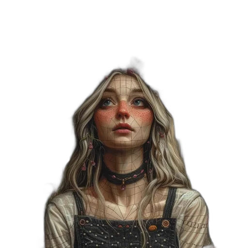 face, dress, mask, hair transparent PNG cut-out