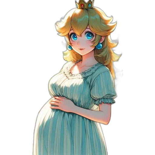 dress, crown, staff, concept art transparent PNG cut-out