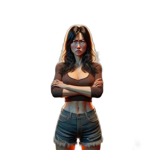 jacket, staff, dress, weapon transparent PNG cut-out