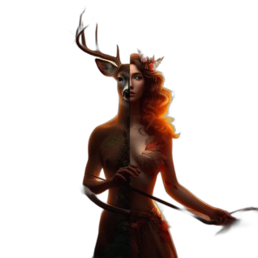 dress, staff, crown, concept art transparent PNG cut-out