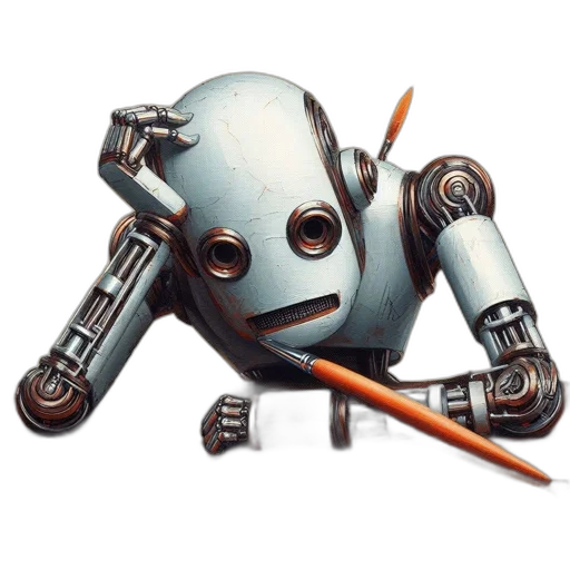 robot, staff, weapon, creature transparent PNG cut-out