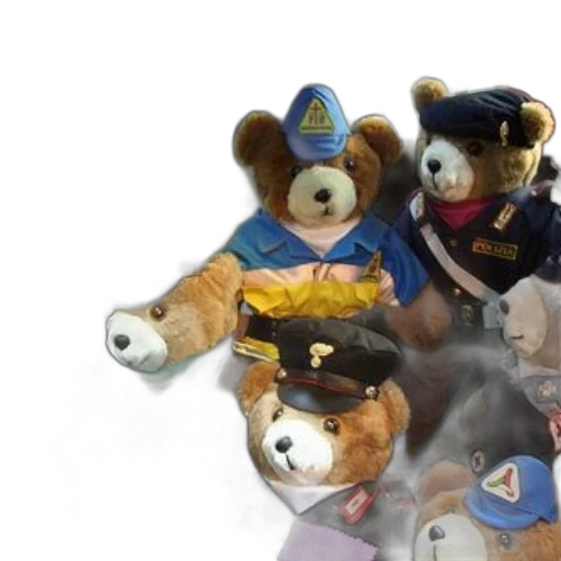 group, teddy, bears, dressed transparent PNG cut-out