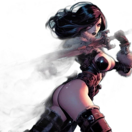 comic book art, fantasy art, concept art, cyberpunk transparent PNG cut-out