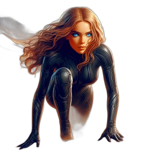 hair, comic book art, concept art, fantasy art transparent PNG cut-out