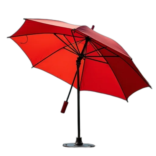 umbrella, staff, hat, 3d render transparent PNG cut-out