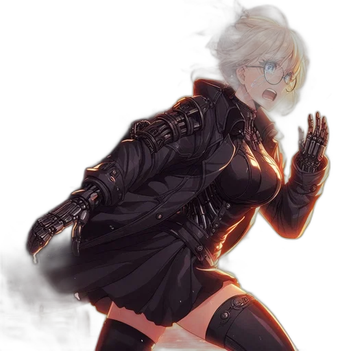 jacket, weapon, sword, robot transparent PNG cut-out