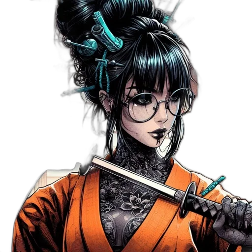 staff, comic book art, cyberpunk, concept art transparent PNG cut-out