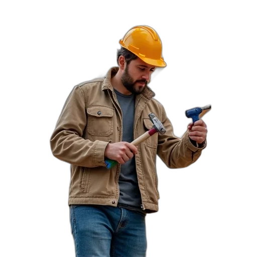 staff, jacket, hat, weapon transparent PNG cut-out
