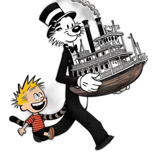 cartoon, concept art, comic book art, monochrome transparent PNG cut-out