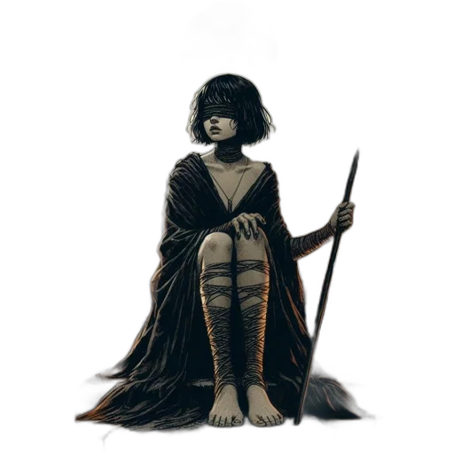 dress, sword, staff, crown transparent PNG cut-out
