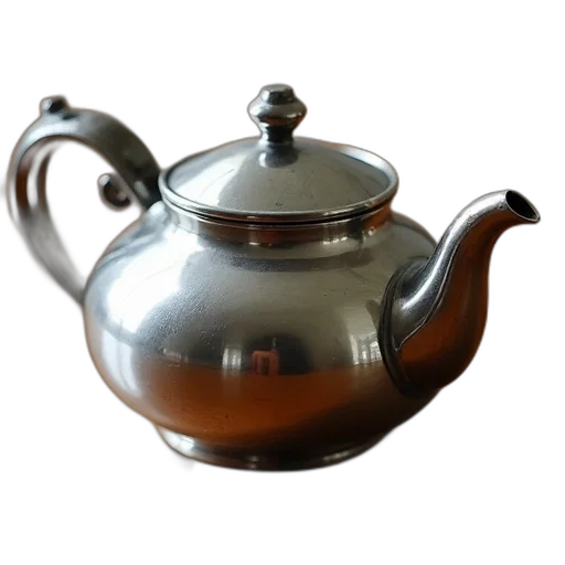 photorealistic, 3d render, silver, teapot transparent PNG cut-out