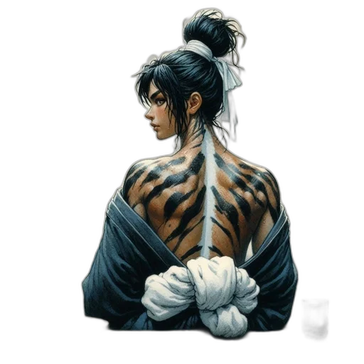 animal, dragon, hair, jacket transparent PNG cut-out
