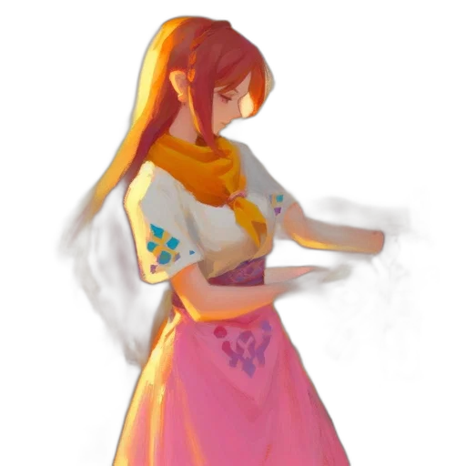 dress, staff, jewelry, weapon transparent PNG cut-out