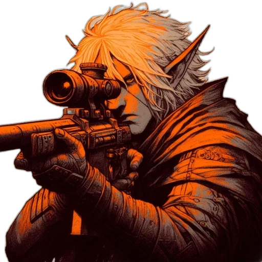 weapon, jacket, comic book art, concept art transparent PNG cut-out
