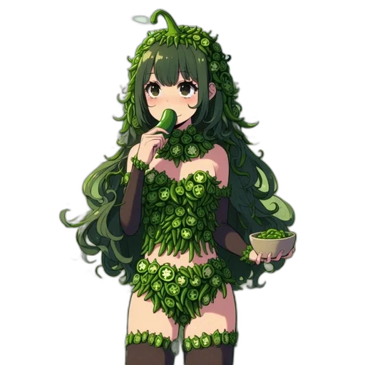 dress, staff, flower, food transparent PNG cut-out