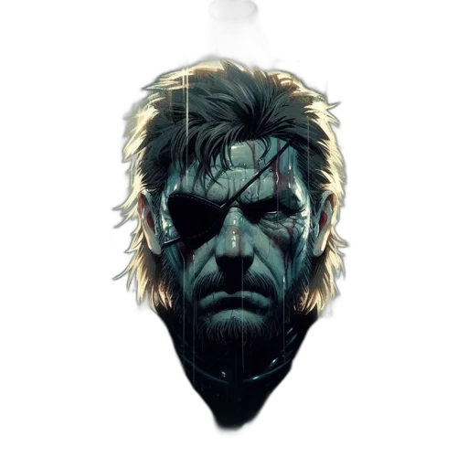 face, mask, staff, comic book art transparent PNG cut-out