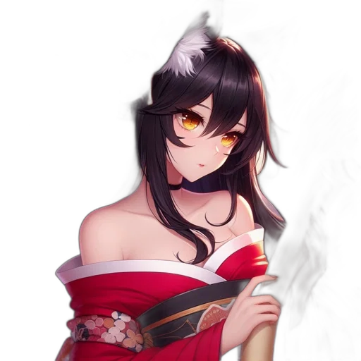 dress, staff, weapon, dragon transparent PNG cut-out