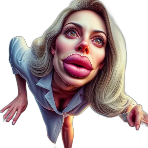 face, creature, staff, photorealistic transparent PNG cut-out