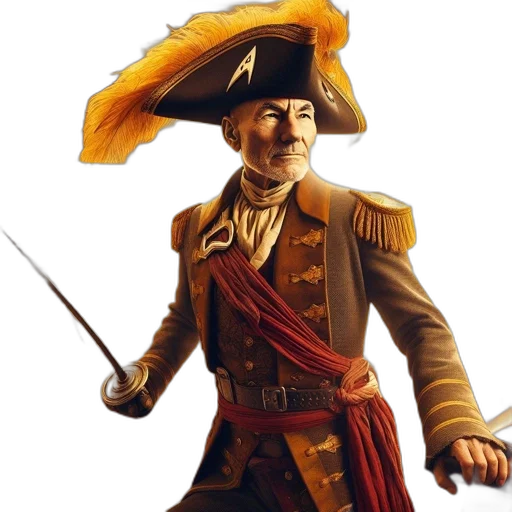 staff, hat, jacket, weapon transparent PNG cut-out