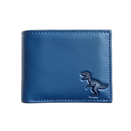 dragon, blue, leather, wallet transparent PNG cut-out