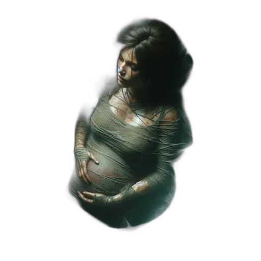 creature, dress, face, hair transparent PNG cut-out