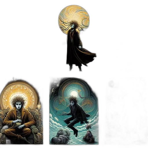 concept art, fantasy art, comic book art, pixel art transparent PNG cut-out