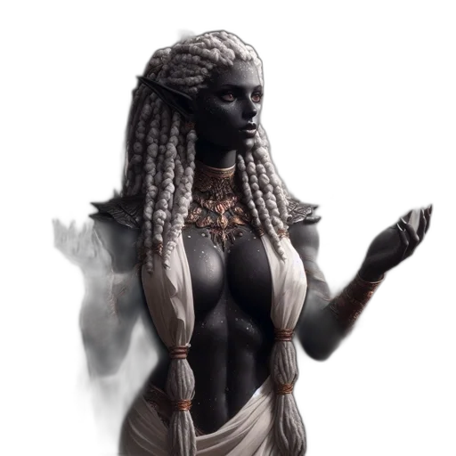 jewelry, dress, staff, creature transparent PNG cut-out