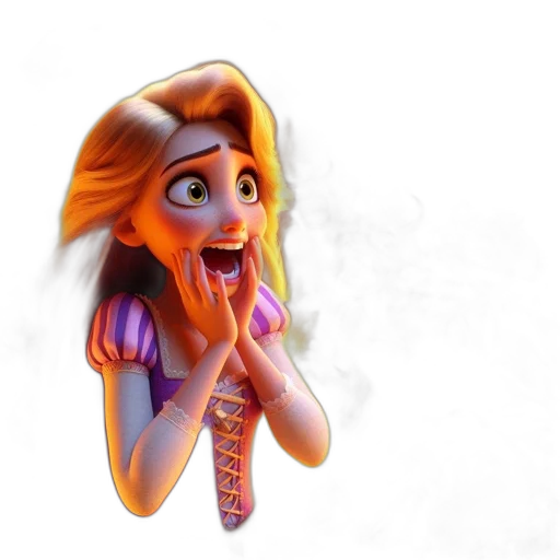 face, concept art, fantasy art, 3d render transparent PNG cut-out